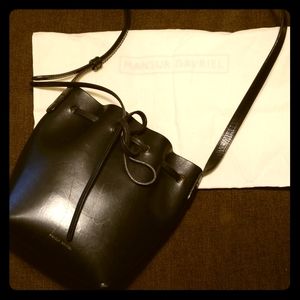 SOLD!Mansur Gavriel Mini Mini Bucket BlackOro Gold